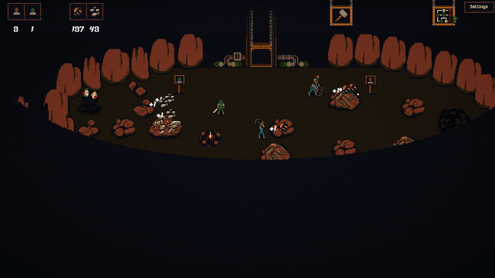 Clown Hole mining camp